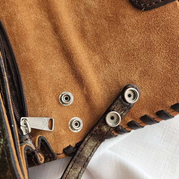 Patricia Nash Italy Leather Lanza Lady Crossbody Bag / Purse /Clutch - Picture 9 of 15